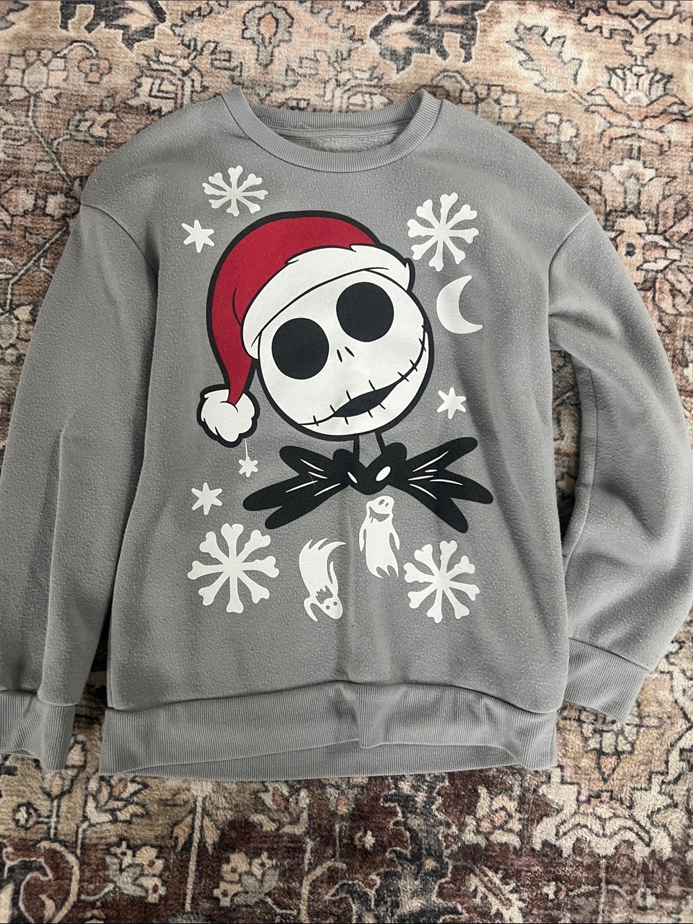 Gray Jack Skellington Holiday Sweatshirt -